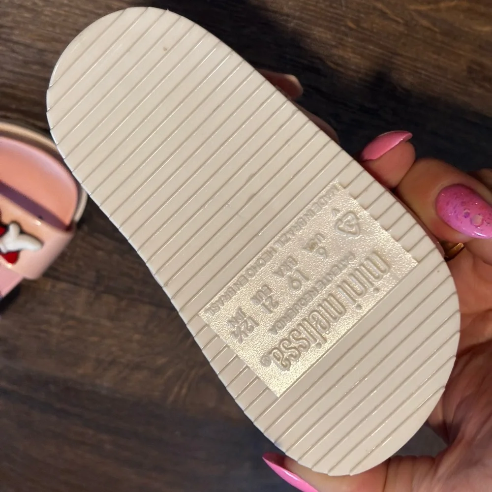 Mini Melissa Light Pink Disney Kids Sandals size 6